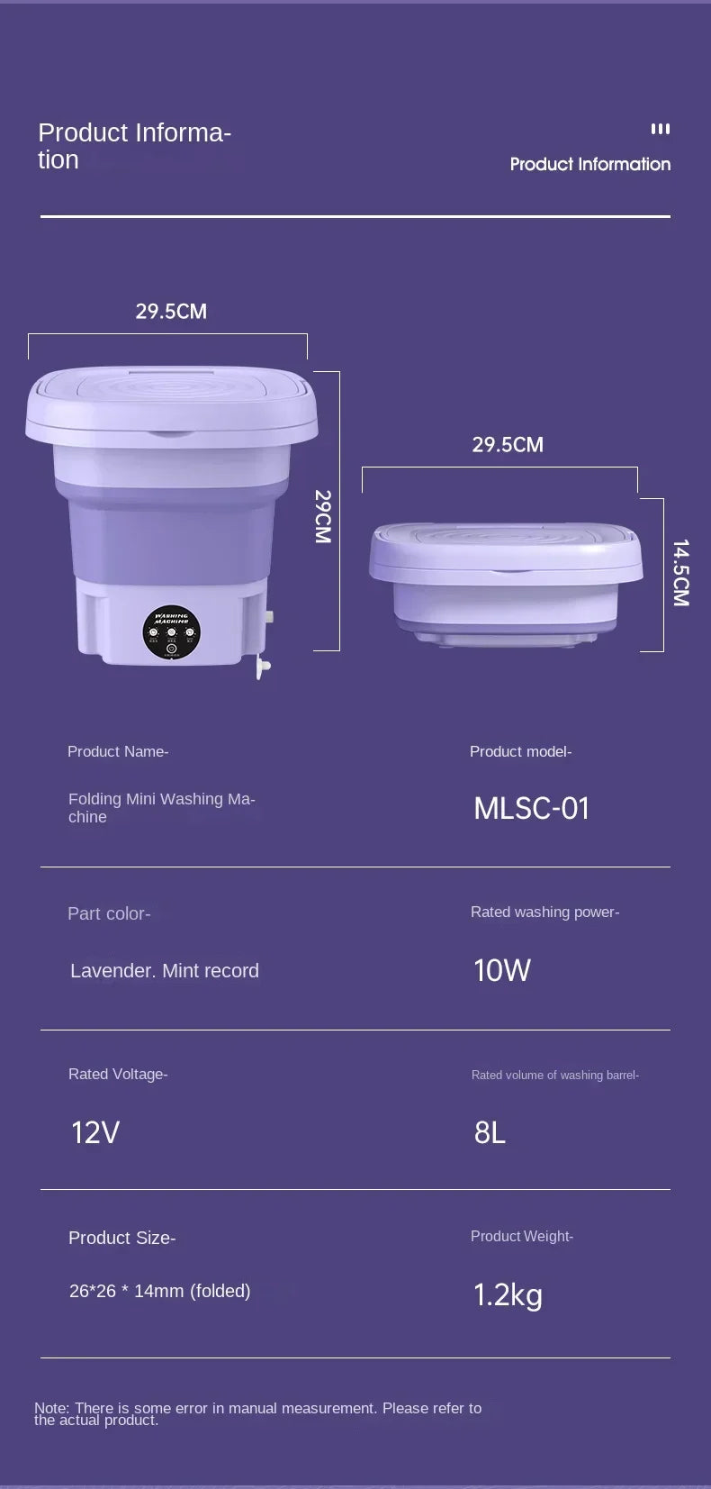 Portable Foldable Washing Machine